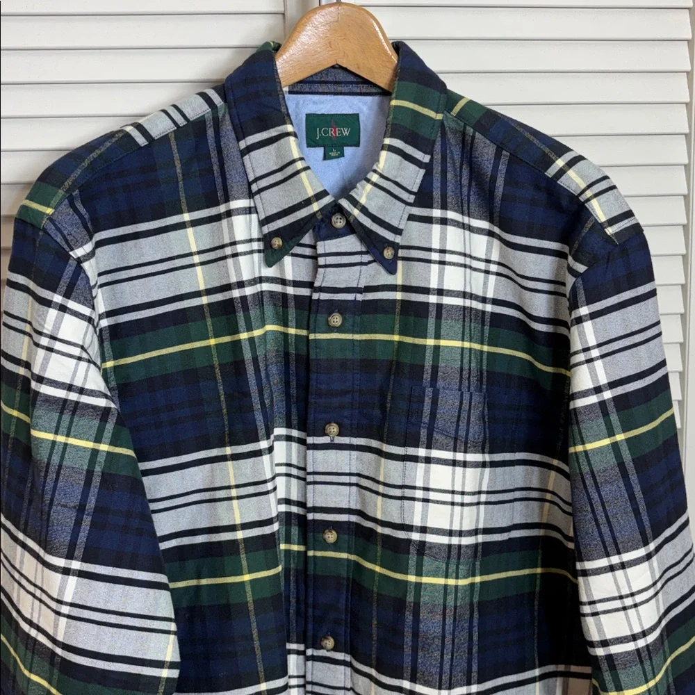 NWT J. Crew Men's Double-Faced Brushed Cotton Oxford Overshirt Large